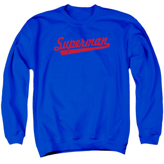 Superman - S Tail - Adult Crewneck Sweatshirt - Royal Blue