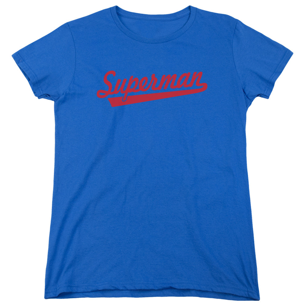 Superman - S Tail - Short Sleeve Womens Tee - Royal Blue T-shirt
