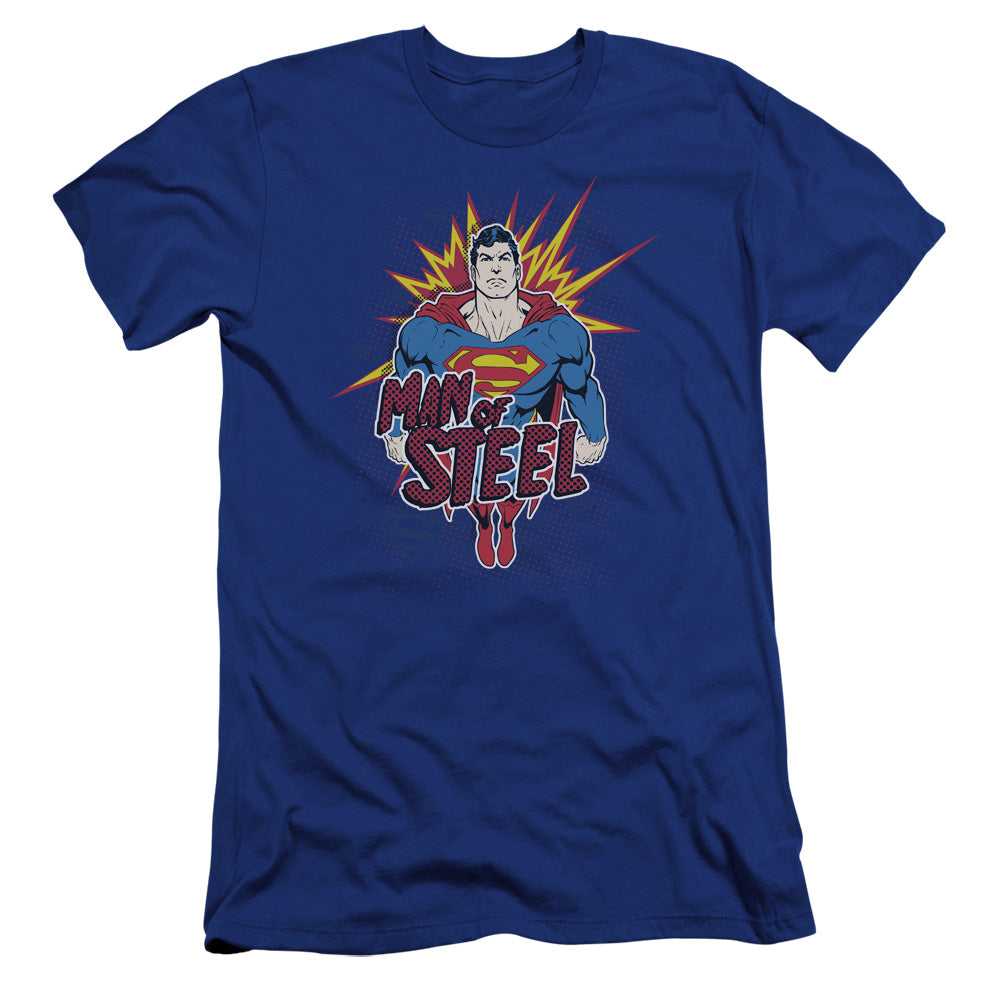Superman - Steel Pop-premuim Canvas Adult Slim Fit 30/1 - Royal Blue