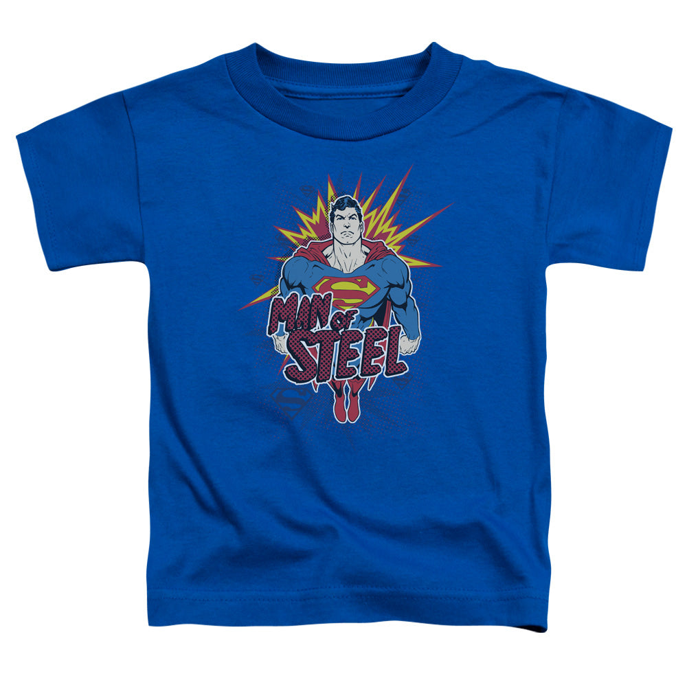 Superman - Steel Pop - Short Sleeve Toddler Tee - Royal Blue T-shirt
