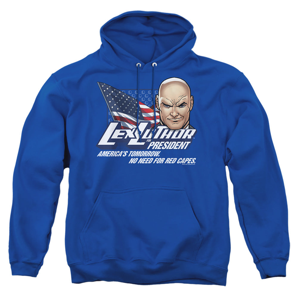 Superman - Lex For President - Adult Pull-over Hoodie - Royal Blue