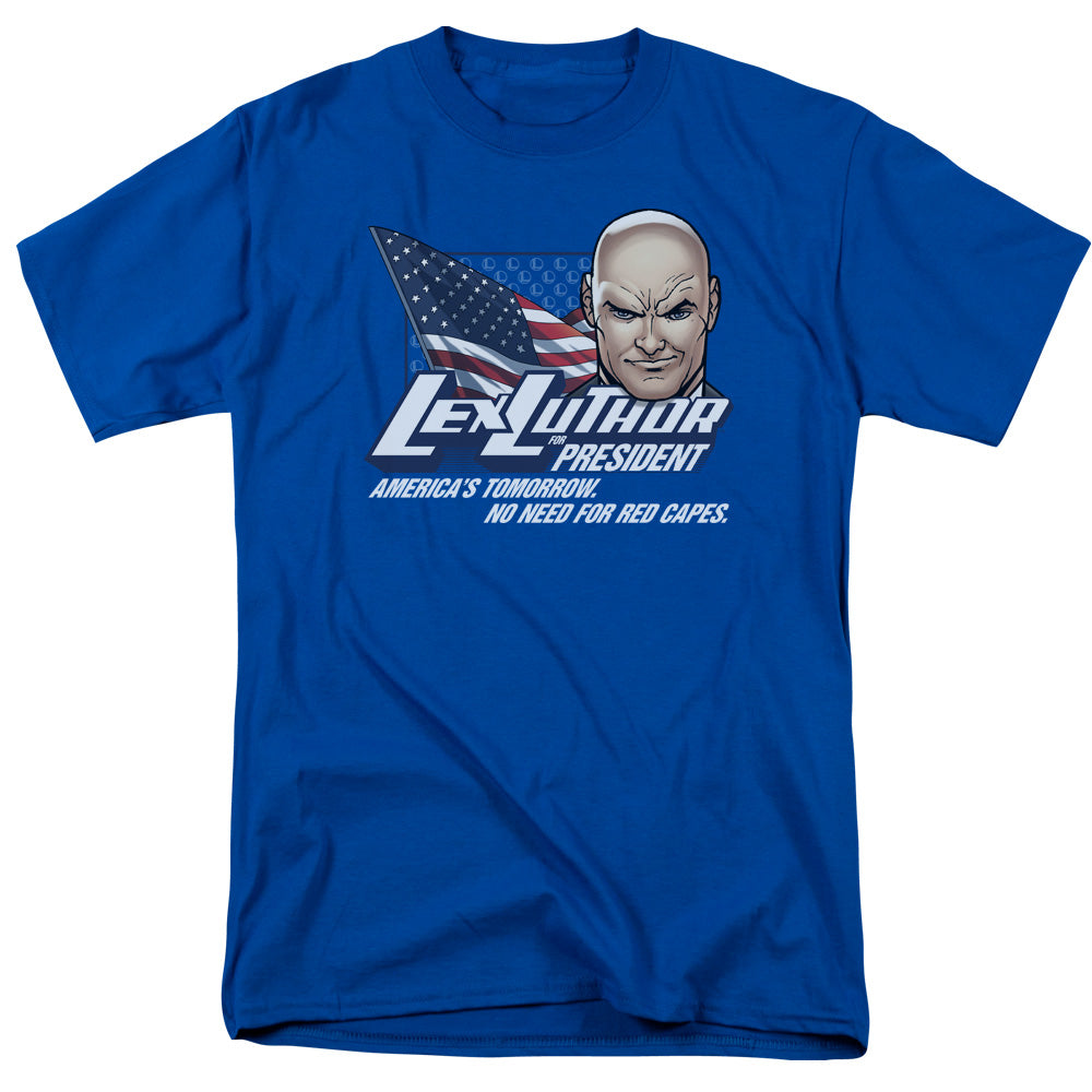 Superman - Lex For President - Short Sleeve Adult 18/1 - Royal Blue T-shirt