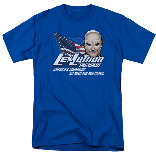 Superman - Lex For President - Short Sleeve Adult 18/1 - Royal Blue T-shirt