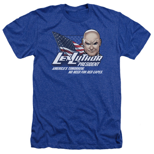 Superman - Lex For President - Adult Heather - Royal Blue