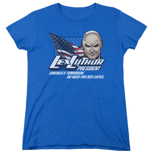 Superman - Lex For President - Short Sleeve Womens Tee - Royal Blue T-shirt