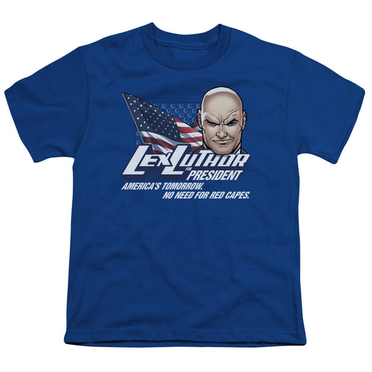 Superman - Lex For President - Short Sleeve Youth 18/1 - Royal Blue T-shirt