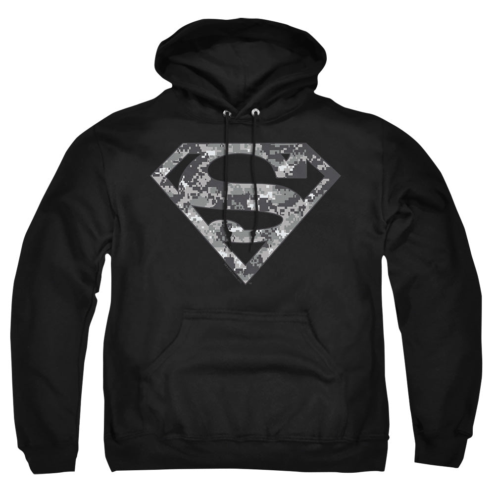 Superman - Urban Camo Shield - Adult Pull-over Hoodie - Black