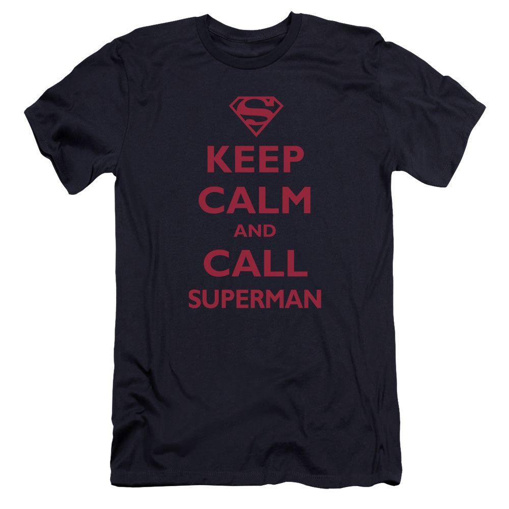 Superman - Call Superman-premuim Canvas Adult Slim Fit 30/1 - Navy