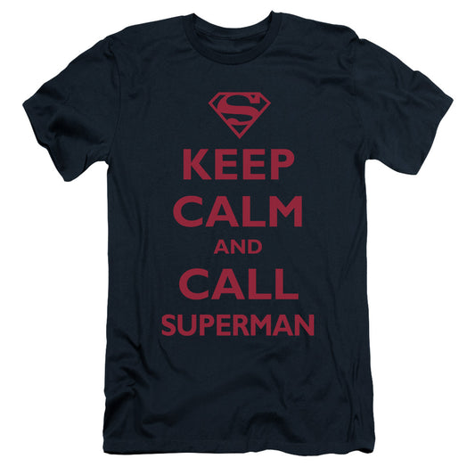 Superman - Call Superman - Short Sleeve Adult 30/1 - Navy T-shirt