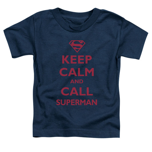 Superman - Call Superman - Short Sleeve Toddler Tee - Navy T-shirt
