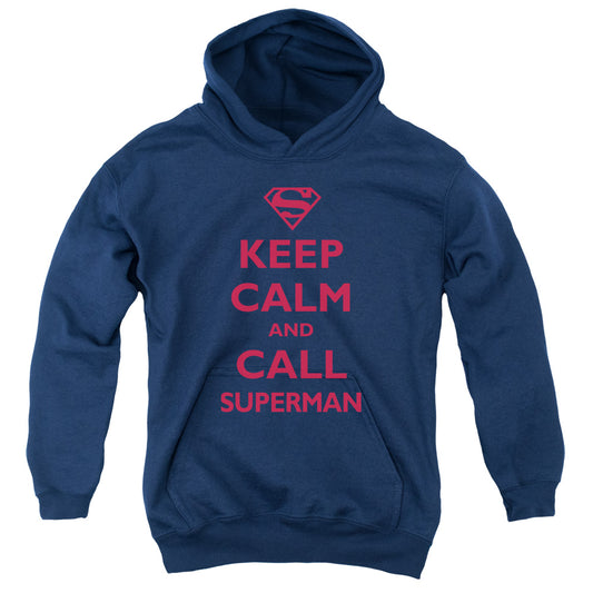 Superman - Call Superman - Youth Pull-over Hoodie - Navy