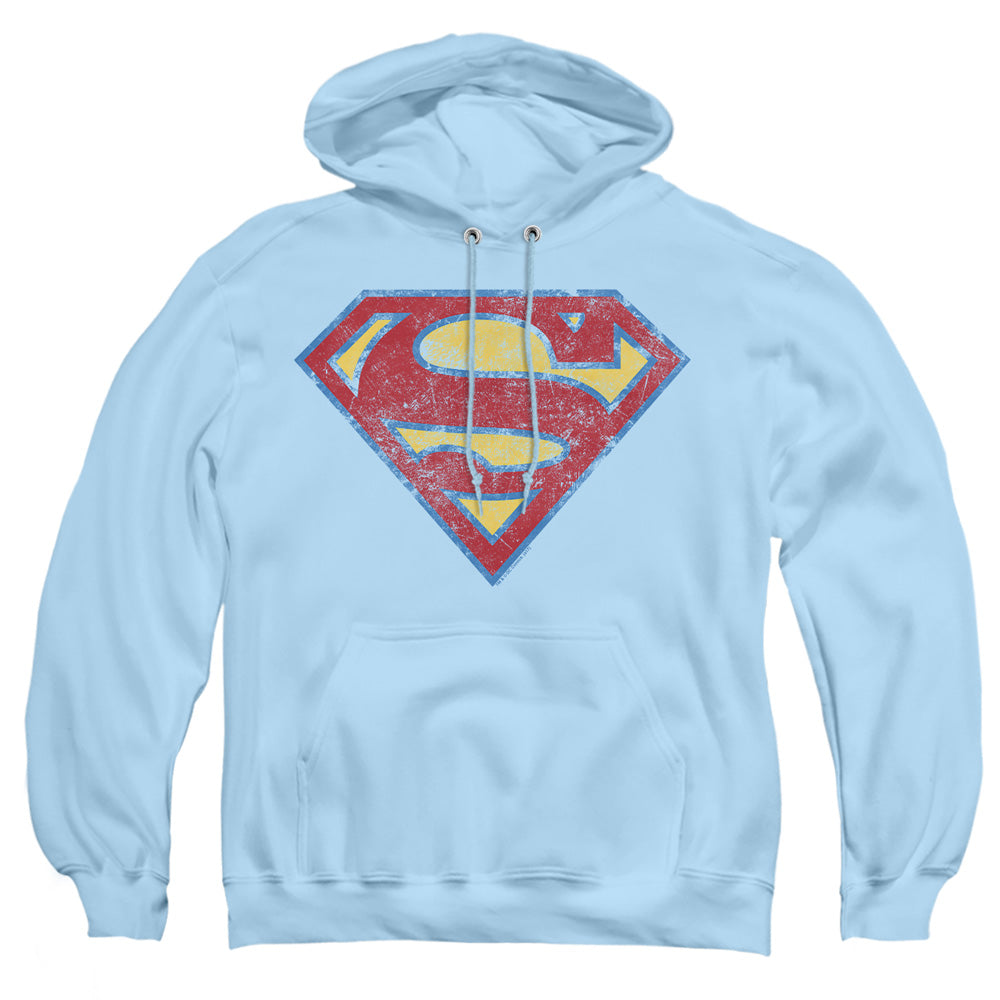 Superman - Super S - Adult Pull-over Hoodie - Light Blue