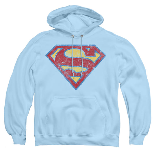 Superman - Super S - Adult Pull-over Hoodie - Light Blue