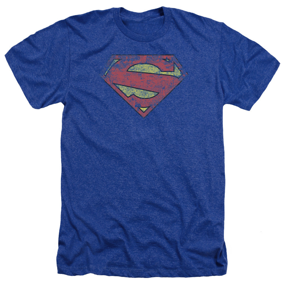 Superman - New 52 Shield - Adult Heather - Royal Blue