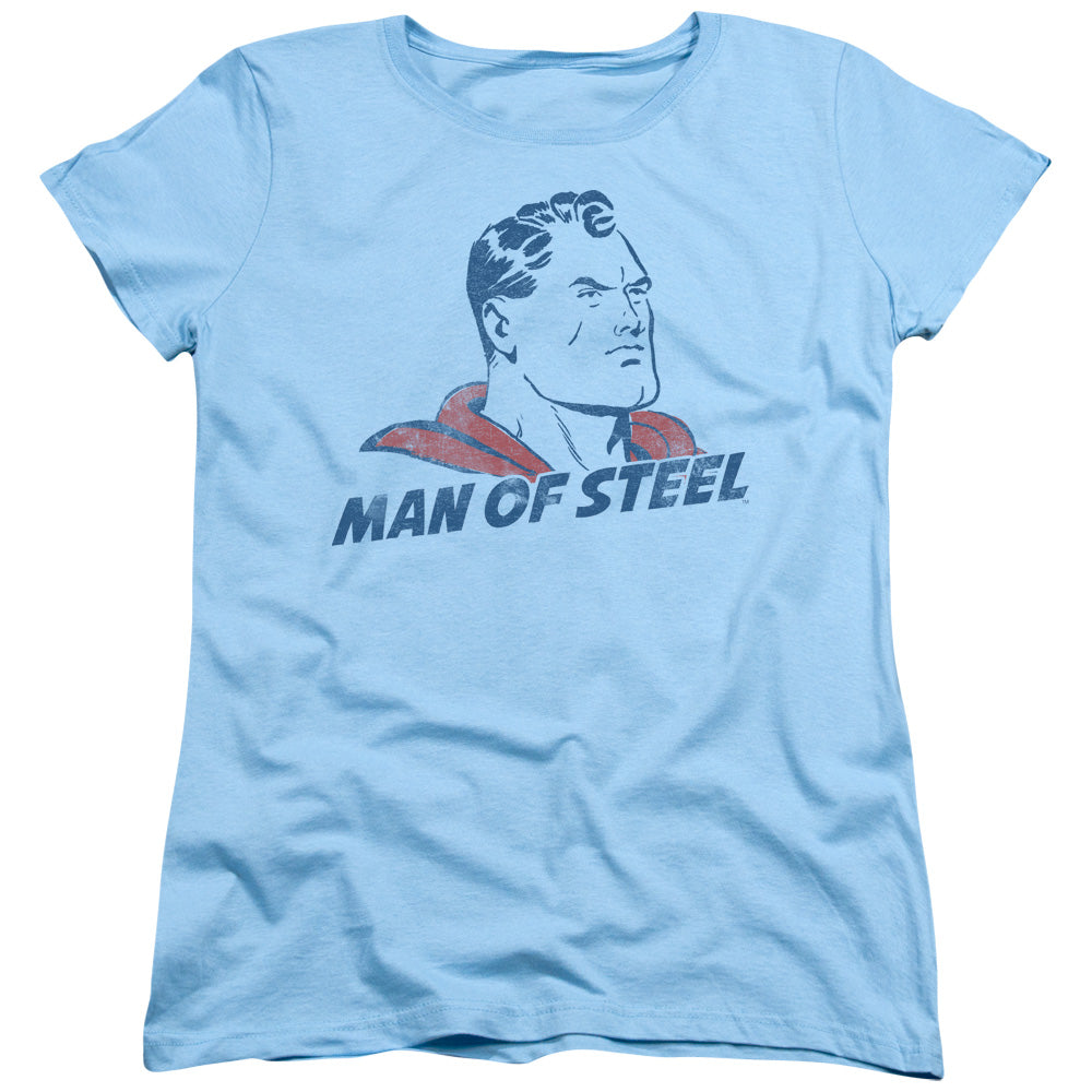 SUPERMAN THE MAN - S/S WOMENS TEE - LIGHT BLUE T-Shirt