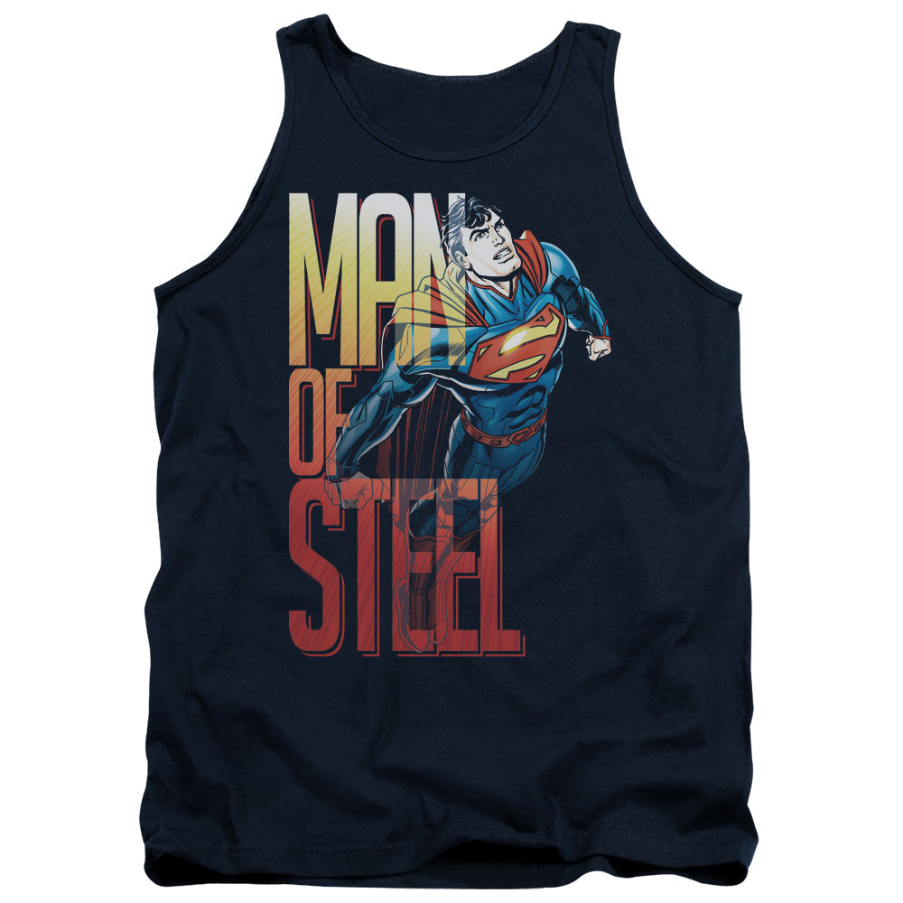Superman - Steel Flight - Adult Tank - Navy