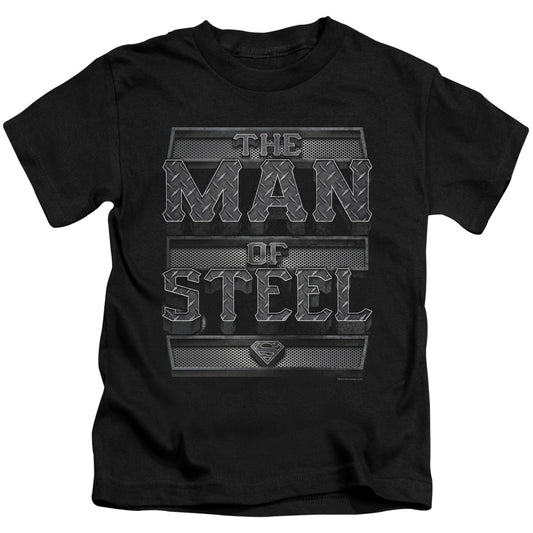 SUPERMAN STEEL TEXT - S/S JUVENILE 18/1 - BLACK - T-Shirt
