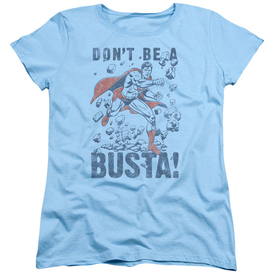 Superman - Busta - Short Sleeve Womens Tee - Light Blue T-shirt