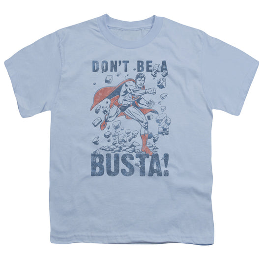 Superman - Busta - Short Sleeve Youth 18/1 - Light Blue T-shirt