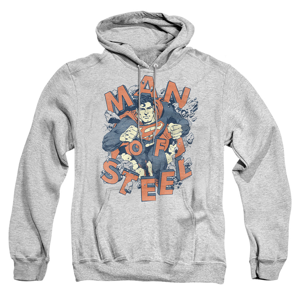 Superman - Coming Through - Adult Pull-over Hoodie - Athletic Heather