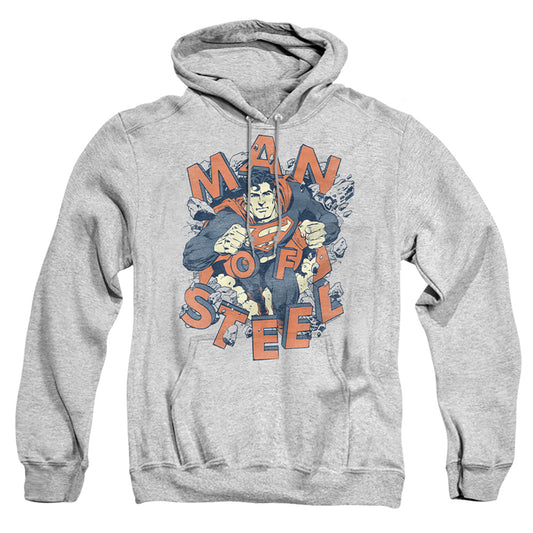 Superman - Coming Through - Adult Pull-over Hoodie - Athletic Heather