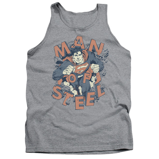 Superman - Coming Through - Adult Tank - Athletic Heather