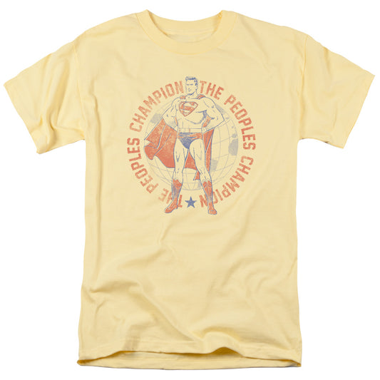 Superman - Peoples Champion - Short Sleeve Adult 18/1 - Banana T-shirt