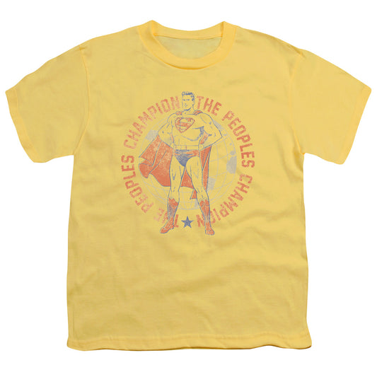 Superman - Peoples Champion - Short Sleeve Youth 18/1 - Banana T-shirt