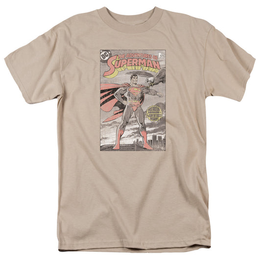 Superman - Taos Cover - Short Sleeve Adult 18/1 - Sand T-shirt