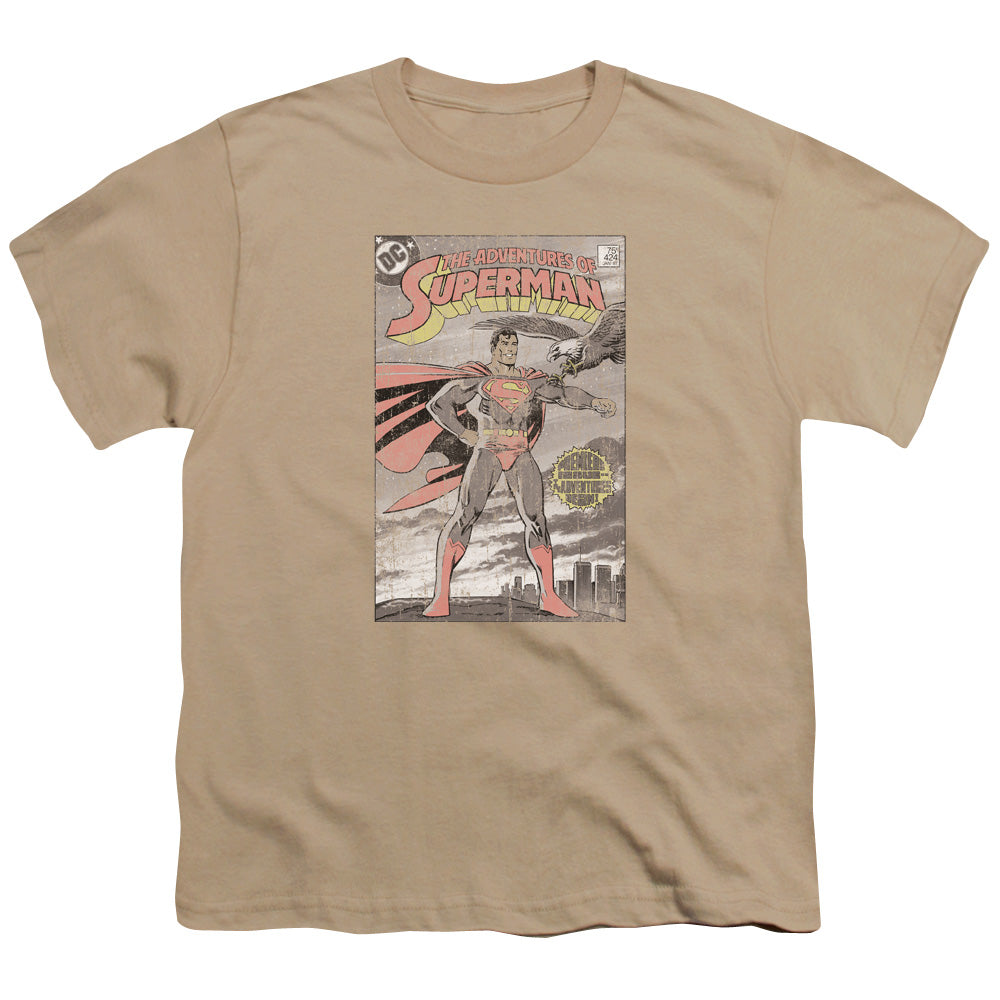 Superman - Taos Cover - Short Sleeve Youth 18/1 - Sand T-shirt