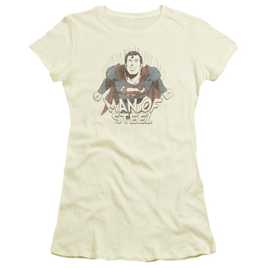 Superman - Fly Away - Short Sleeve Junior Sheer - Cream T-shirt