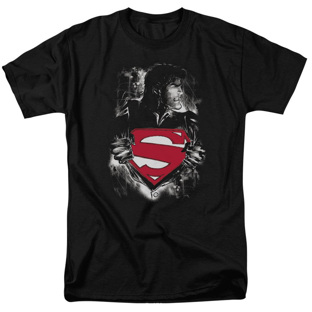 Superman - Darkest Hour - Short Sleeve Adult 18/1 - Black T-shirt