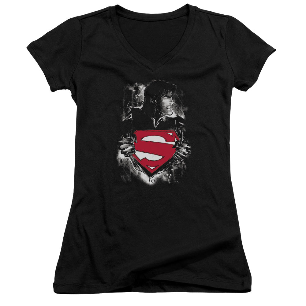 Superman - Darkest Hour - Junior V-neck - Black