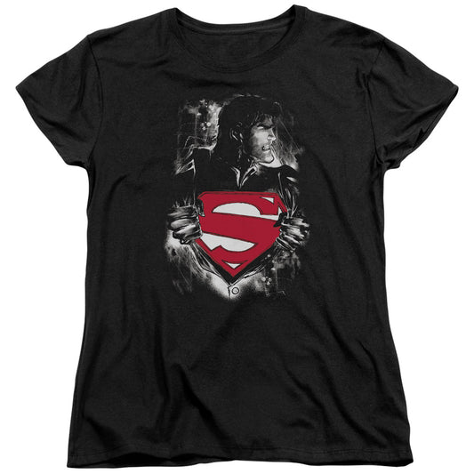 Superman - Darkest Hour - Short Sleeve Womens Tee - Black T-shirt