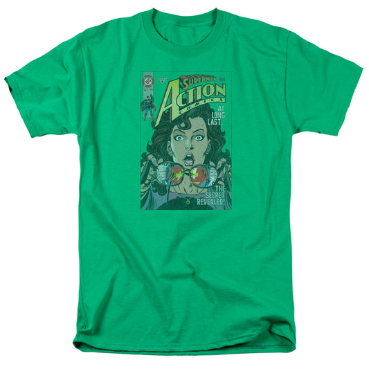 Superman - Secret Revealved - Short Sleeve Adult 18/1 - Kelly Green T-shirt