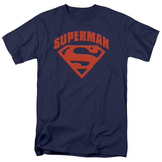 Superman - Super Shield - Short Sleeve Adult 18/1 - Navy T-shirt
