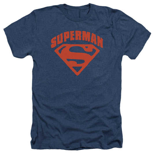 Superman - Super Shield - Adult Heather - Navy