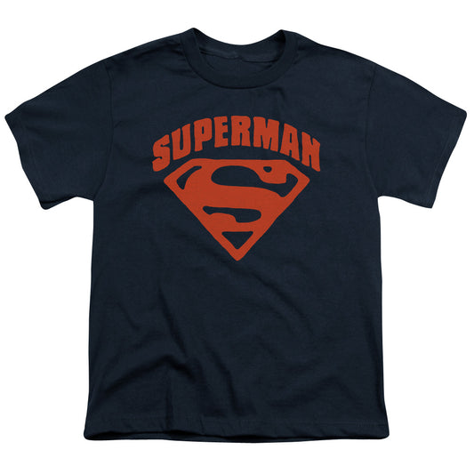 Superman - Super Shield - Short Sleeve Youth 18/1 - Navy T-shirt