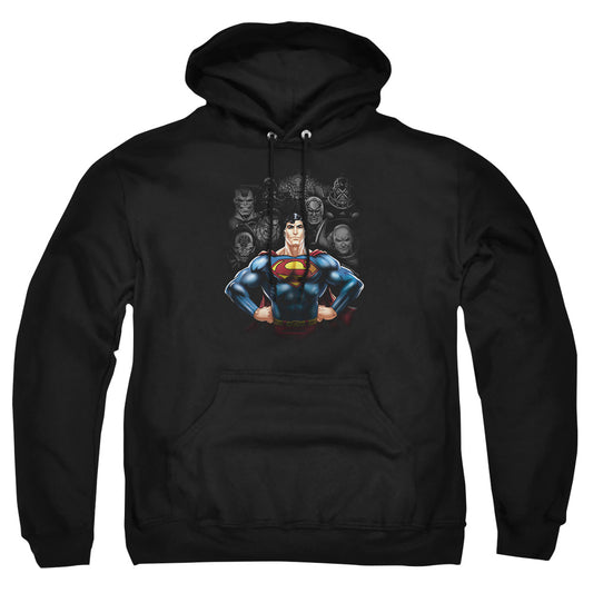 Superman - Villains - Adult Pull-over Hoodie - Black