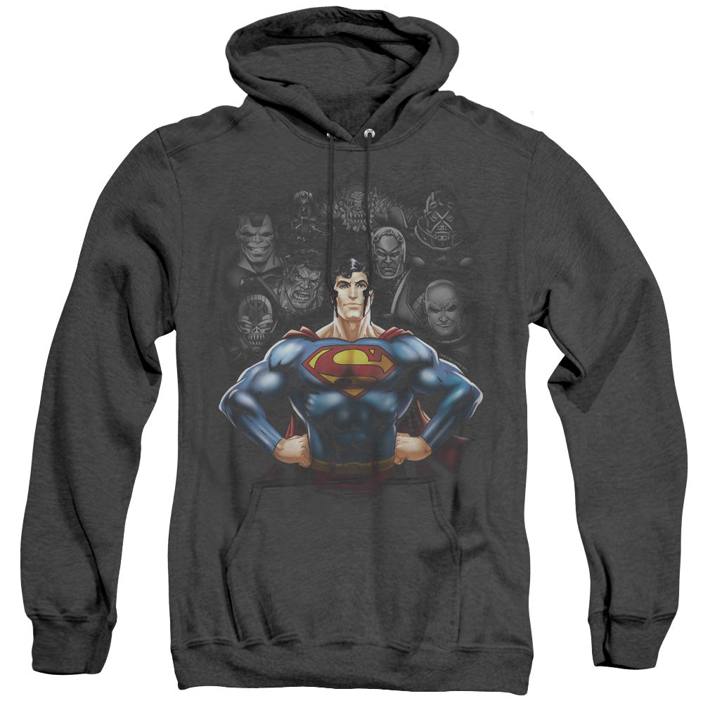 Superman - Villains - Adult Heather Hoodie - Black