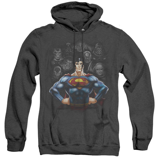 Superman - Villains - Adult Heather Hoodie - Black