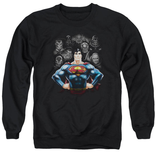 Superman - Villains - Adult Crewneck Sweatshirt - Black