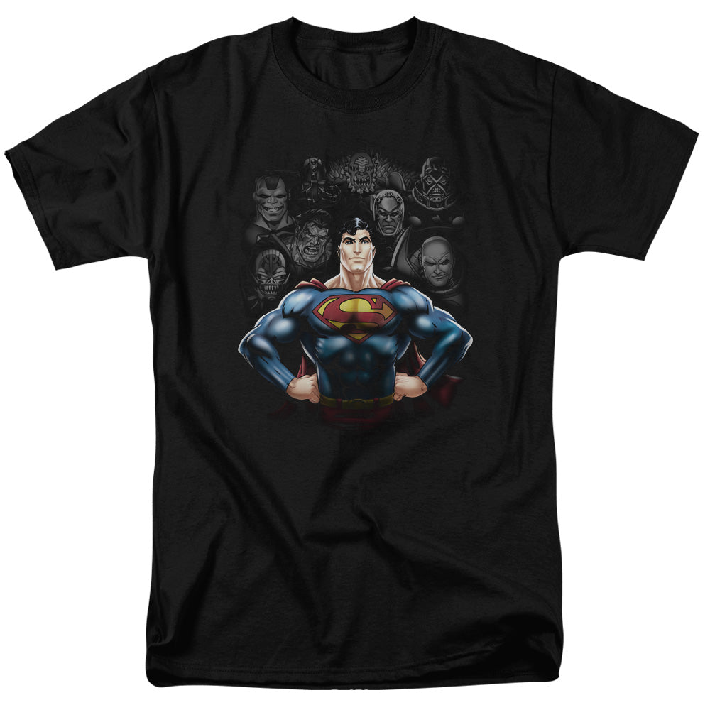 Superman - Villains - Short Sleeve Adult 18/1 - Black T-shirt