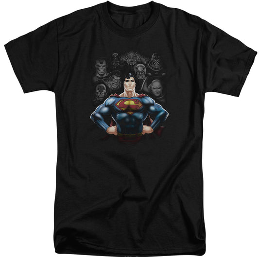 Superman - Villains - Short Sleeve Adult Tall - Black T-shirt