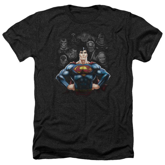 Superman - Villains - Adult Heather-black