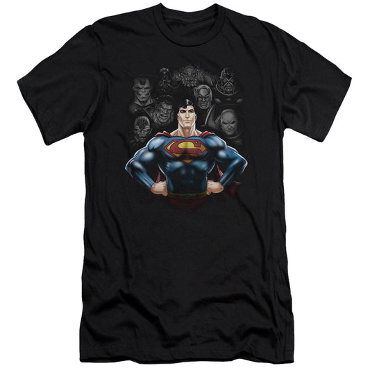 Superman - Villains - Short Sleeve Adult 30/1 - Black T-shirt