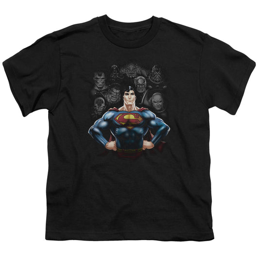 Superman - Villains - Short Sleeve Youth 18/1 - Black T-shirt