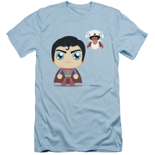Superman - Cute Superman - Short Sleeve Adult 30/1 - Light Blue T-shirt