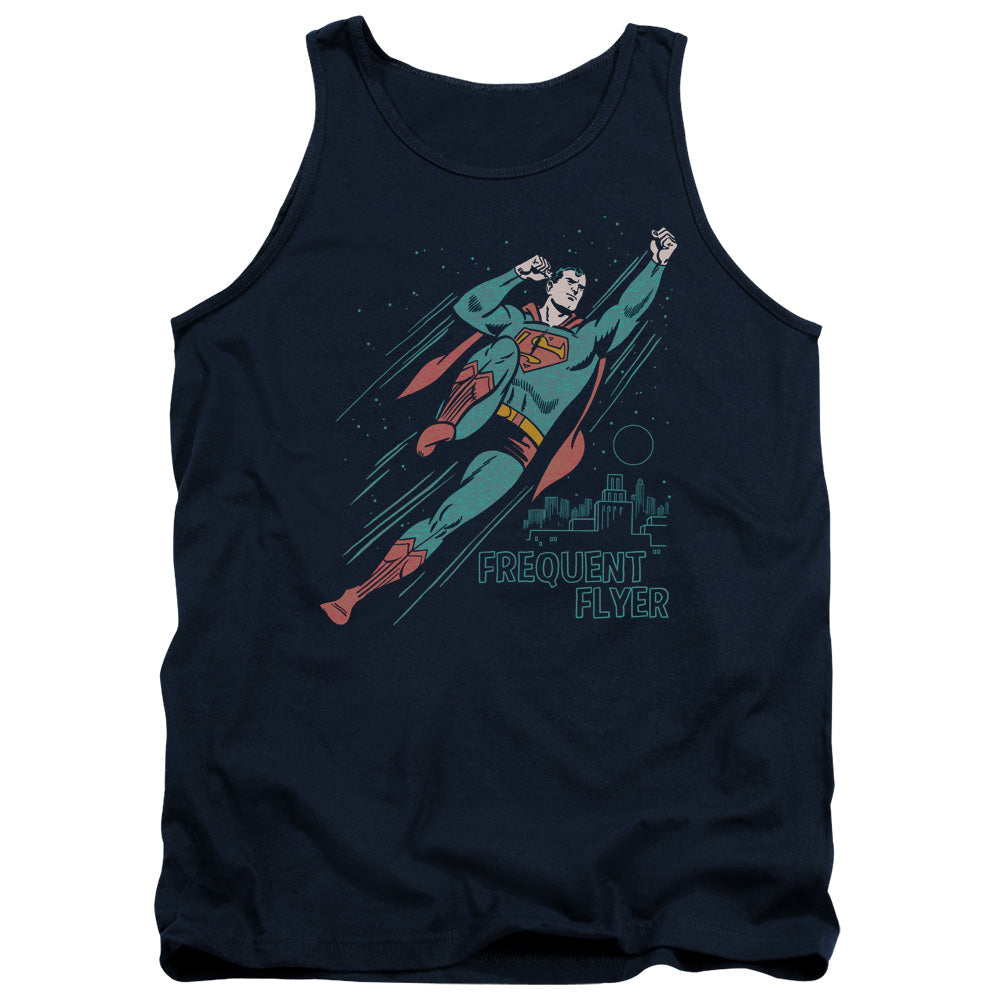 Superman - Frequent Flyer - Adult Tank - Navy