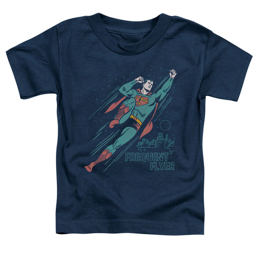 Superman - Frequent Flyer - Short Sleeve Toddler Tee - Navy T-shirt